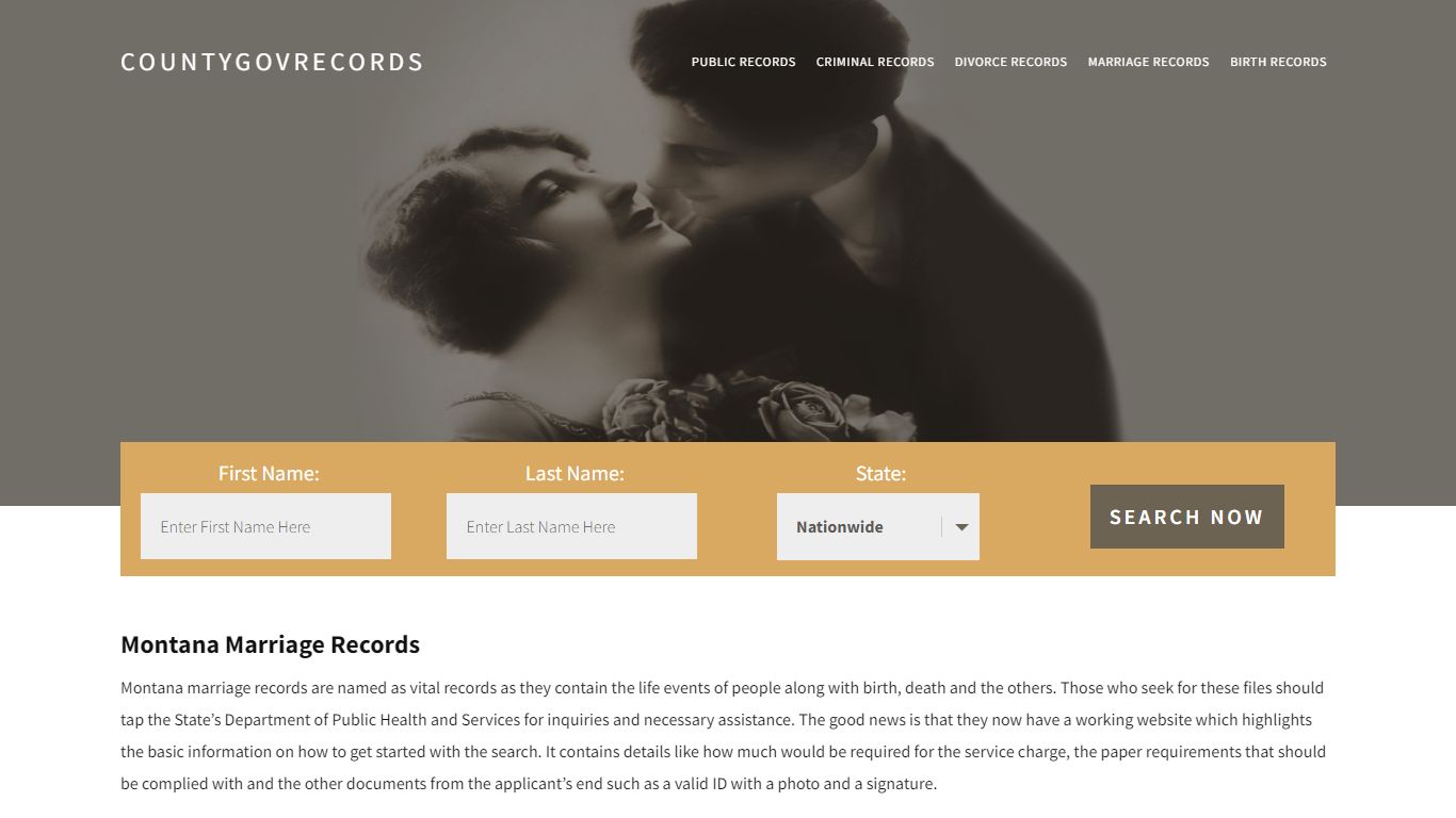 Montana Marriage Records | Enter Name and Search|14 Days Free